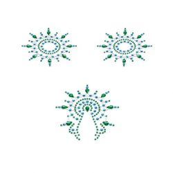 Lepítka GLORIA glittering jewelry green and blue 3 ks
