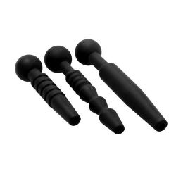 Sada Master Series Dark Rods Silicone Penis Plug 3 ks