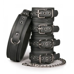 Sada Kúzelný hrad Fetish set with Collar Ankle and Wrist Cuffs