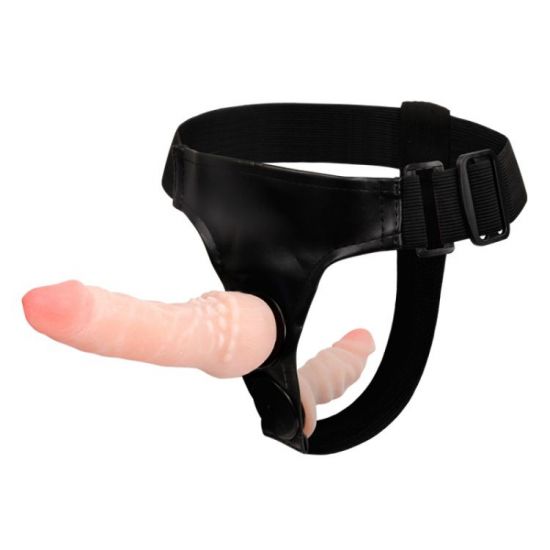 Lesbické připínací double dildo, značka BAILE