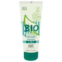 Lubrikační gel HOT BIO waterbased 2in1 200 ml