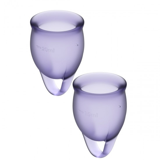 Menstruační kalíšky SATISFYER FEEL CONFIDENT MENSTRUAL CUP purple