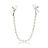 Skřipce na bradavky CalExotic Crystal Chain Nipple Clamps silver