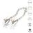 Skřipce na bradavky CalExotic Crystal Chain Nipple Clamps silver
