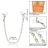 Skřipce na bradavky CalExotic Crystal Chain Nipple Clamps silver