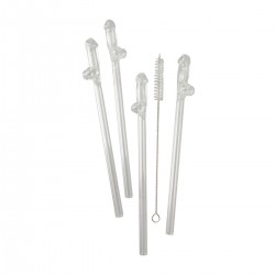 Sada skleněných brček Glass Drinking Straw Willy
