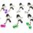 Skřipce na bradavky se zvonečky Bad Women  adjustable nipple clamps