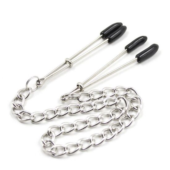 Řetězové klipy, skřipce na bradavky Love  adjustable nipple clamps