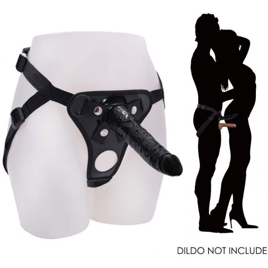 postroj na  Easy Strap on Harness, černý, velikost 60 cm až 142 cm