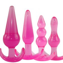Anální Plug sada 4 různých velikostí a sexy tvarů