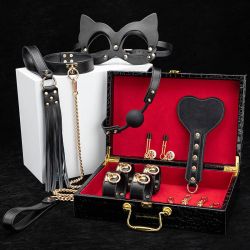 CAT suite BDSM exclusive černá 8/set + kufřík