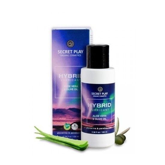Lubrikační gel SECRET PLAY Hybrid Aloe Vera and Olive oil 100 ml