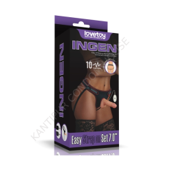 Ingen LOVETOY  Easy Strap On SET vibrační, 18 cm pro ženy