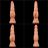 Votrelec, dvojvrstvové silikónové dildo, dĺžka 24cm