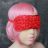 Maska FETISH SUBMISSIVE Pink Rose, Satén