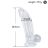 RIKI transparentné dildo s prísavkou 18,5 cm