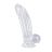 RIKI transparentné dildo s prísavkou 18,5 cm