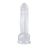 RIKI transparentné dildo s prísavkou 18,5 cm