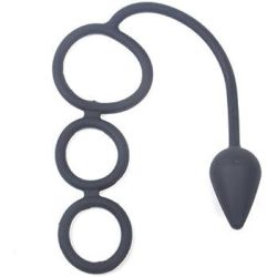 2v1 Anal Plug + Cock Ring silikonový Plug + kroužek, masáž Prostaty(sexuální masturbace sexuální hračka pro ženy a muže, páry, BDSM real)