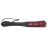 Plácačka Hearts Paddle z eko kože, čierna, červené srdiečka, 32 cm