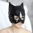 Maska na hlavu v štýle Catwoman, čierna