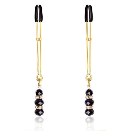 Klipy se skleněnými korálky, skřipce na bradavky Love  adjustable nipple clamps
