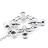 Metal Flower Nipple Clamps Sexys so zvončekmi a reťazou, Škripce na bradavky Sexys v tvare kvety s retiazkou