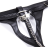 Dámská erotická tanga, otevřená, černá, nastavitelný obvod pasu 60 cm - 95 cm, G - string