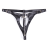 Dámská erotická tanga, otevřená, černá, nastavitelný obvod pasu 60 cm - 95 cm, G - string