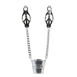 Kovové svorky na bradavky s kbelíkem na řetízku, nipple clamps with buckets/jugs