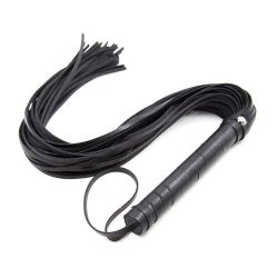 Důtky Sexys Bondage Couture Flogger, černé, 64 cm