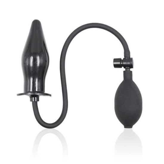Nafukovací dildo Sexys, anální a vaginální, černý
