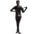 Celoplošný Spandex overal s otvorom na ústa a oči, čierny, CATSUIT, zips je na chrbte